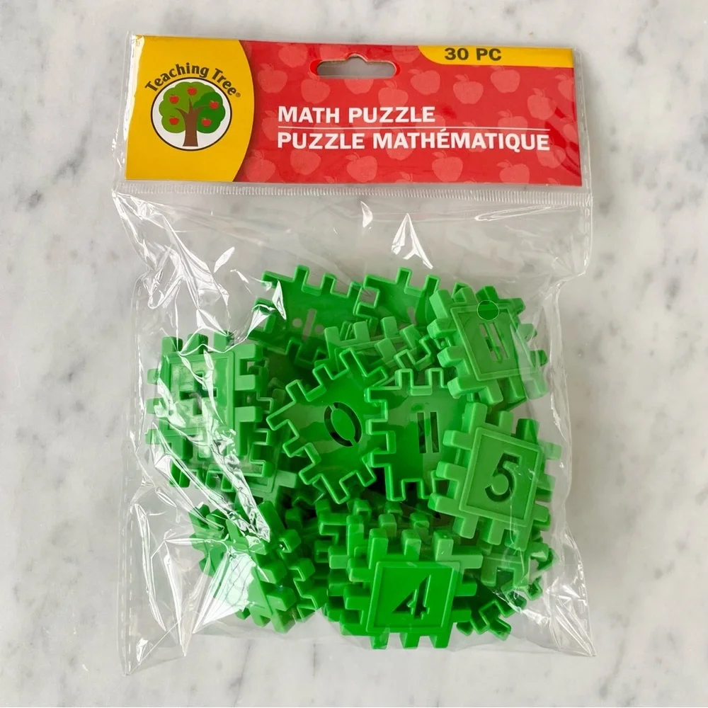 Green Number Puzzle Set for Kids - Picture 1 of 4